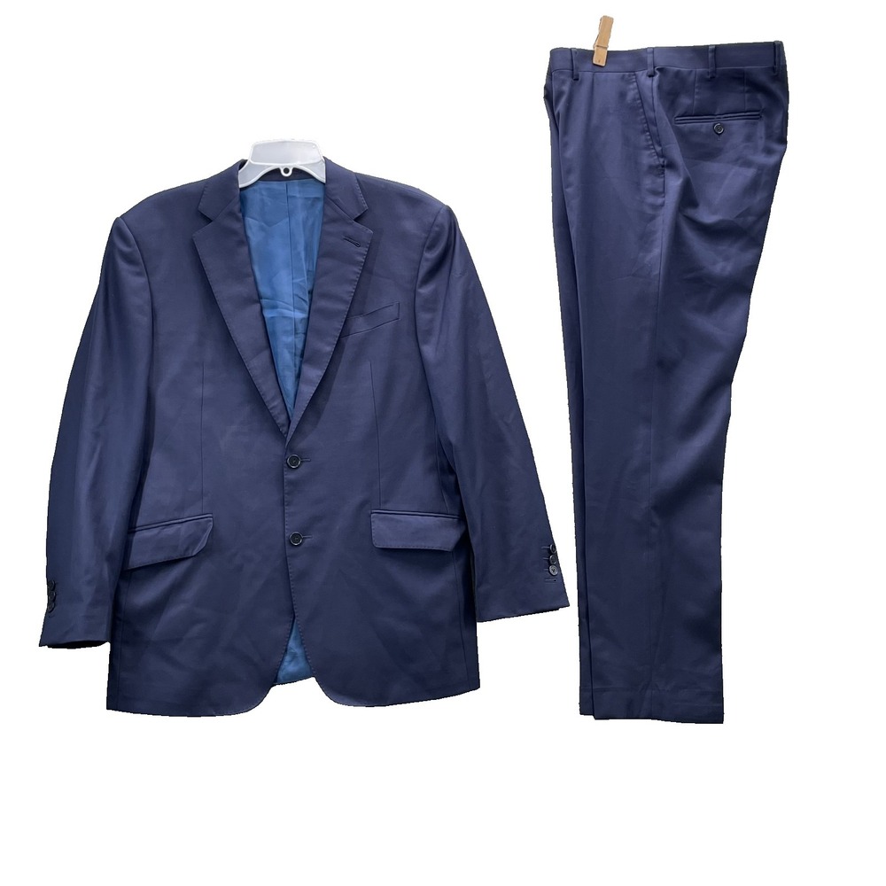 Knotstandard 100% Wool Suit Men 42R Blazer 34x30* Pants Tailor-Made Business 90s